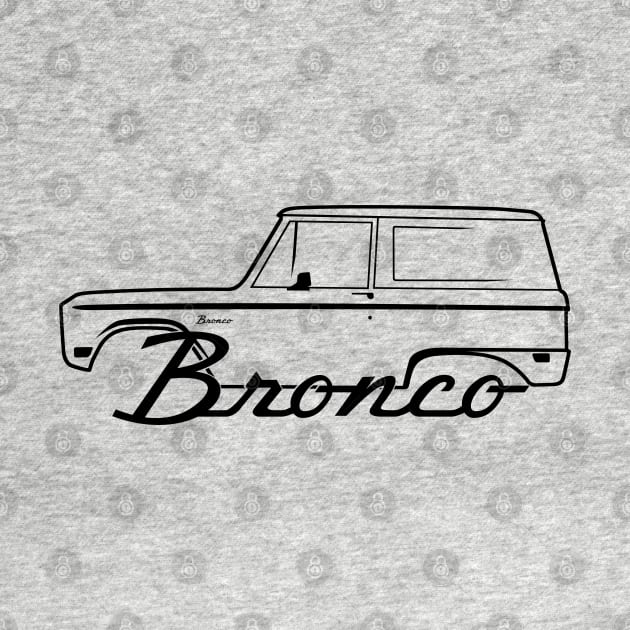 1966-1977 Ford Bronco Side Black With Logo by The OBS Apparel